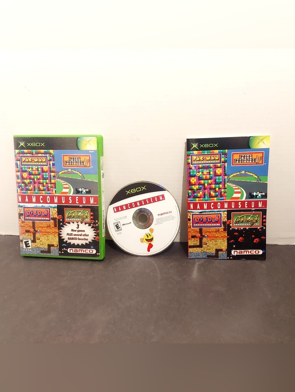 Xbox Namco Museum Video Game 2002 Rated E Pac Man Dig Dug Galaga Original Xbox